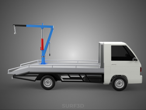 PICKUP TRUCK SWIVEL LIFTING CRANE WINCH HOIST HOOK JIB SLEWING 3Dモデル