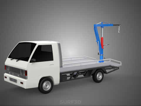 PICKUP TRUCK SWIVEL LIFTING CRANE WINCH HOIST HOOK JIB SLEWING 3Dモデル