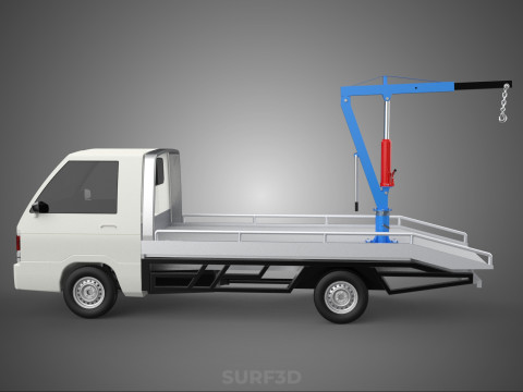 PICKUP TRUCK SWIVEL LIFTING CRANE WINCH HOIST HOOK JIB SLEWING 3Dモデル