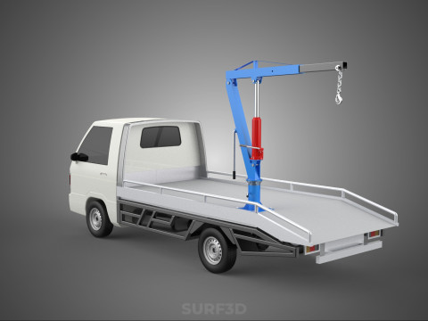PICKUP TRUCK SWIVEL LIFTING CRANE WINCH HOIST HOOK JIB SLEWING 3Dモデル