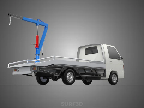 PICKUP TRUCK SWIVEL LIFTING CRANE WINCH HOIST HOOK JIB SLEWING 3D Model