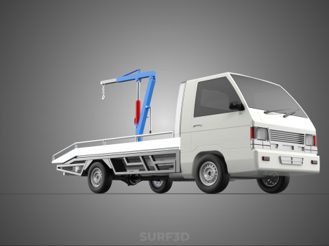 PICKUP TRUCK SWIVEL LIFTING CRANE WINCH HOIST HOOK JIB SLEWING 3Dモデル