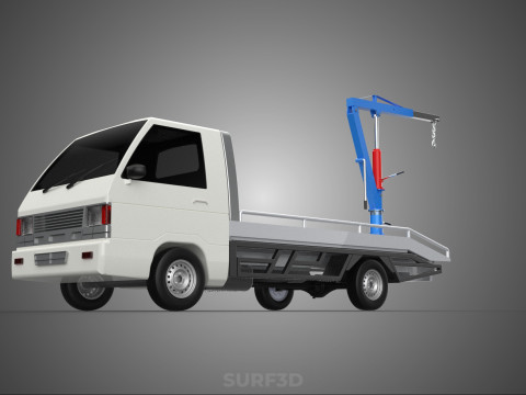 PICKUP TRUCK SWIVEL LIFTING CRANE WINCH HOIST HOOK JIB SLEWING 3Dモデル