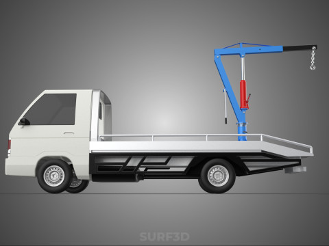 PICKUP TRUCK SWIVEL LIFTING CRANE WINCH HOIST HOOK JIB SLEWING 3Dモデル