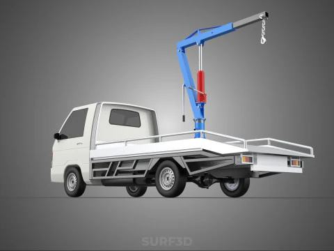 PICKUP TRUCK SWIVEL LIFTING CRANE WINCH HOIST HOOK JIB SLEWING 3D Model
