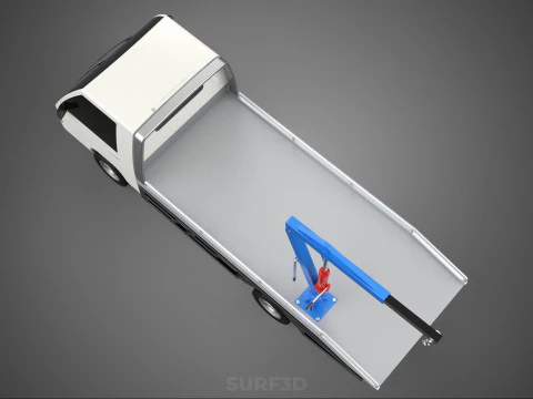 PICKUP TRUCK SWIVEL LIFTING CRANE WINCH HOIST HOOK JIB SLEWING 3D Model