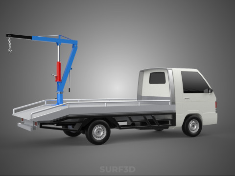 PICKUP TRUCK SWIVEL LIFTING CRANE WINCH HOIST HOOK JIB SLEWING 3Dモデル