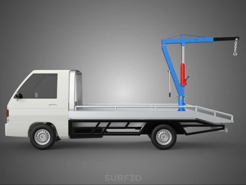 PICKUP TRUCK SWIVEL LIFTING CRANE WINCH HOIST HOOK JIB SLEWING 3D Model