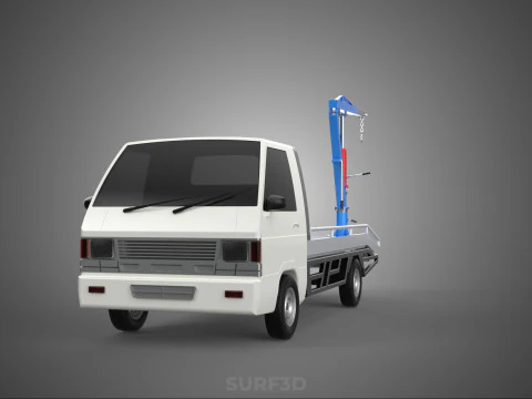 PICKUP TRUCK SWIVEL LIFTING CRANE WINCH HOIST HOOK JIB SLEWING 3D Model