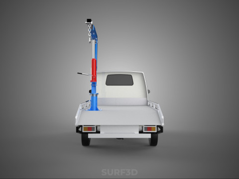 PICKUP TRUCK SWIVEL LIFTING CRANE WINCH HOIST HOOK JIB SLEWING 3Dモデル