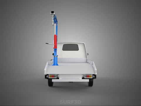 PICKUP TRUCK SWIVEL LIFTING CRANE WINCH HOIST HOOK JIB SLEWING 3D Model
