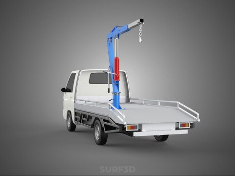 PICKUP TRUCK SWIVEL LIFTING CRANE WINCH HOIST HOOK JIB SLEWING 3Dモデル