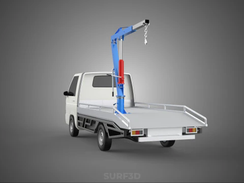 PICKUP TRUCK SWIVEL LIFTING CRANE WINCH HOIST HOOK JIB SLEWING 3D Model