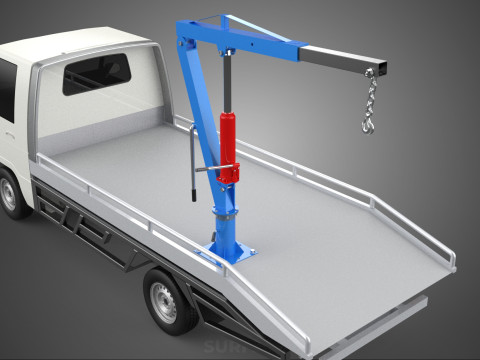 PICKUP TRUCK SWIVEL LIFTING CRANE WINCH HOIST HOOK JIB SLEWING 3Dモデル