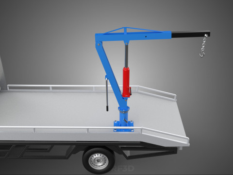 PICKUP TRUCK SWIVEL LIFTING CRANE WINCH HOIST HOOK JIB SLEWING 3Dモデル