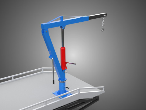 PICKUP TRUCK SWIVEL LIFTING CRANE WINCH HOIST HOOK JIB SLEWING 3Dモデル