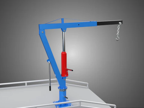 PICKUP TRUCK SWIVEL LIFTING CRANE WINCH HOIST HOOK JIB SLEWING 3D Model