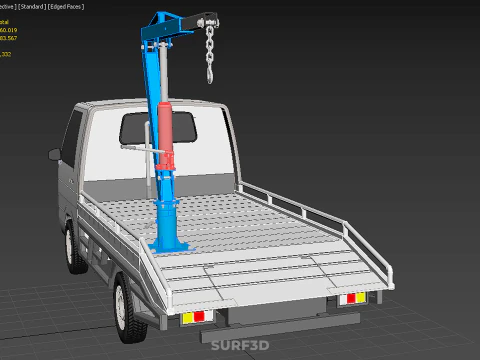 PICKUP TRUCK SWIVEL LIFTING CRANE WINCH HOIST HOOK JIB SLEWING 3D Model