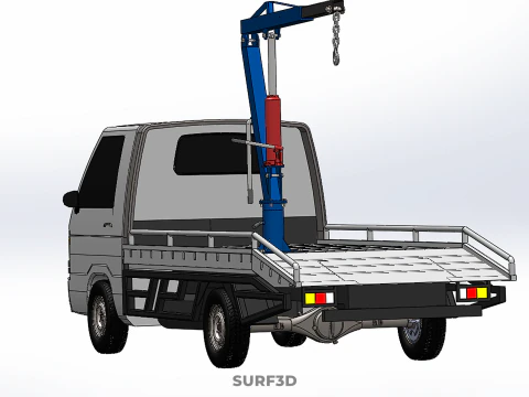 PICKUP TRUCK SWIVEL LIFTING CRANE WINCH HOIST HOOK JIB SLEWING 3D Model