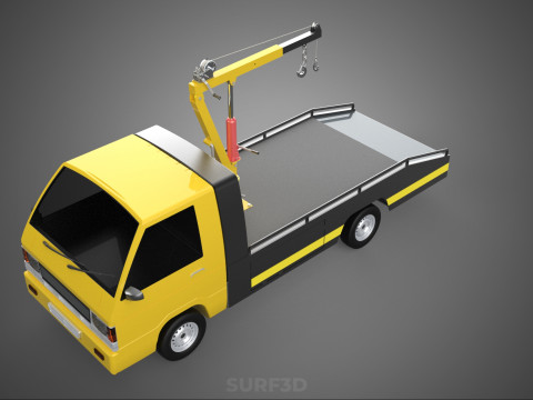 JACK CRANE LIFTER HAND CRANK WINCH HOIST TOW TRUCK PICKUP TOWING 3D 모델