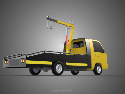 JACK CRANE LIFTER HAND CRANK WINCH HOIST TOW TRUCK PICKUP TOWING 3D 모델
