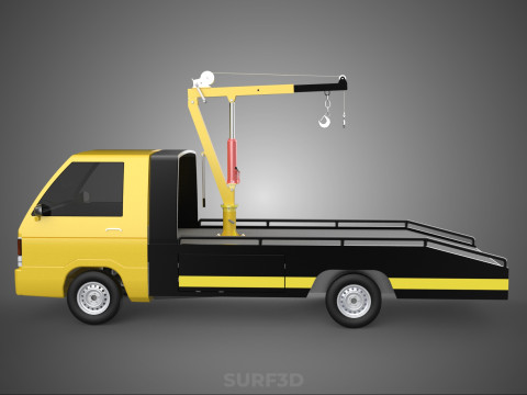 JACK CRANE LIFTER HAND CRANK WINCH HOIST TOW TRUCK PICKUP TOWING 3D 모델