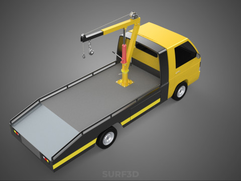 JACK CRANE LIFTER HAND CRANK WINCH HOIST TOW TRUCK PICKUP TOWING 3D 모델
