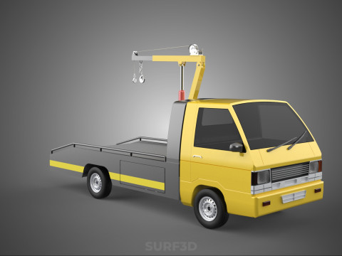 JACK CRANE LIFTER HAND CRANK WINCH HOIST TOW TRUCK PICKUP TOWING 3D 모델