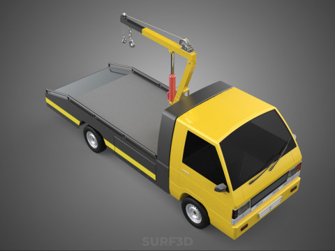 JACK CRANE LIFTER HAND CRANK WINCH HOIST TOW TRUCK PICKUP TOWING 3D 모델