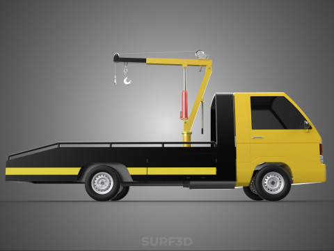 JACK CRANE LIFTER HAND CRANK WINCH HOIST TOW TRUCK PICKUP TOWING 3D 모델