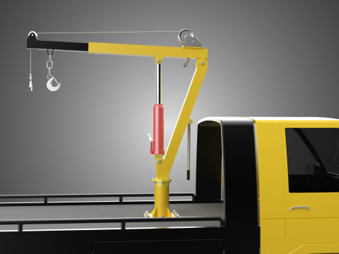 JACK CRANE LIFTER HAND CRANK WINCH HOIST TOW TRUCK PICKUP TOWING 3D 모델