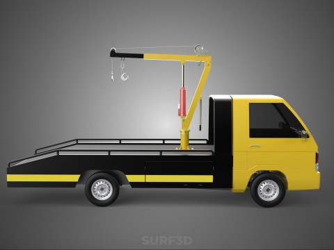 JACK CRANE LIFTER HAND CRANK WINCH HOIST TOW TRUCK PICKUP TOWING 3D 모델