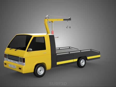 JACK CRANE LIFTER HAND CRANK WINCH HOIST TOW TRUCK PICKUP TOWING 3D 모델