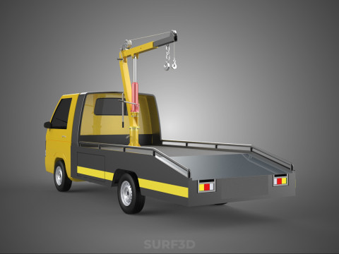 JACK CRANE LIFTER HAND CRANK WINCH HOIST TOW TRUCK PICKUP TOWING 3D 모델
