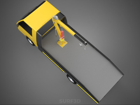 JACK CRANE LIFTER HAND CRANK WINCH HOIST TOW TRUCK PICKUP TOWING 3D 모델