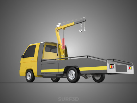 JACK CRANE LIFTER HAND CRANK WINCH HOIST TOW TRUCK PICKUP TOWING 3D 모델