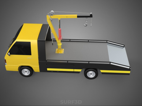 JACK CRANE LIFTER HAND CRANK WINCH HOIST TOW TRUCK PICKUP TOWING 3D 모델