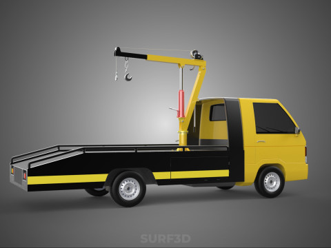 JACK CRANE LIFTER HAND CRANK WINCH HOIST TOW TRUCK PICKUP TOWING 3D 모델