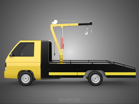 JACK CRANE LIFTER HAND CRANK WINCH HOIST TOW TRUCK PICKUP TOWING 3D 모델