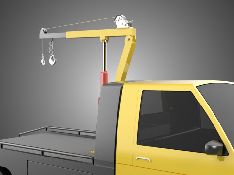 JACK CRANE LIFTER HAND CRANK WINCH HOIST TOW TRUCK PICKUP TOWING 3D 모델
