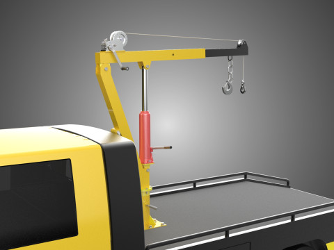 JACK CRANE LIFTER HAND CRANK WINCH HOIST TOW TRUCK PICKUP TOWING 3D 모델