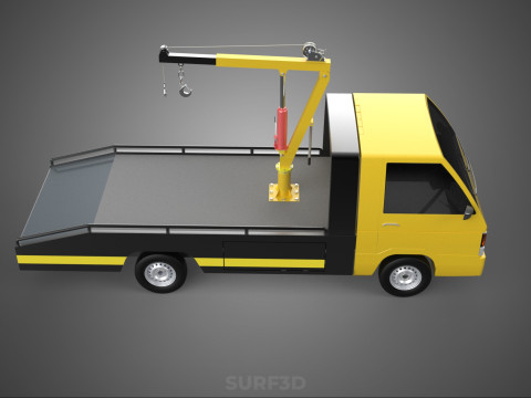 JACK CRANE LIFTER HAND CRANK WINCH HOIST TOW TRUCK PICKUP TOWING 3D 모델