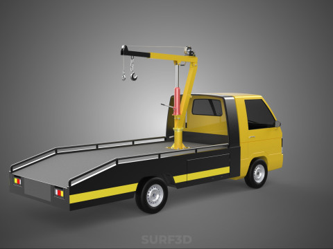 JACK CRANE LIFTER HAND CRANK WINCH HOIST TOW TRUCK PICKUP TOWING 3D 모델