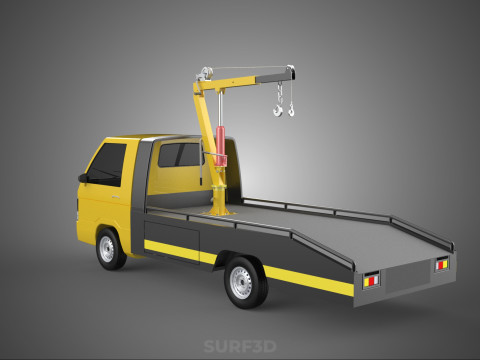 JACK CRANE LIFTER HAND CRANK WINCH HOIST TOW TRUCK PICKUP TOWING 3D 모델