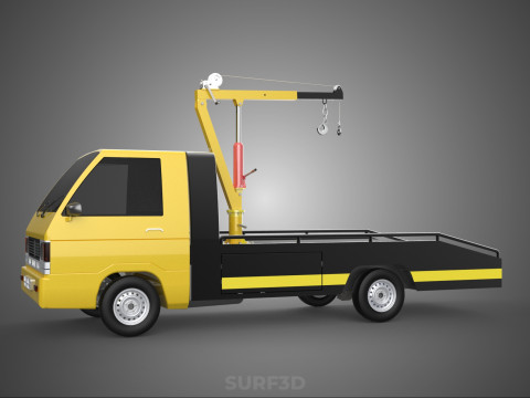JACK CRANE LIFTER HAND CRANK WINCH HOIST TOW TRUCK PICKUP TOWING 3D 모델