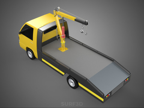 JACK CRANE LIFTER HAND CRANK WINCH HOIST TOW TRUCK PICKUP TOWING 3D 모델