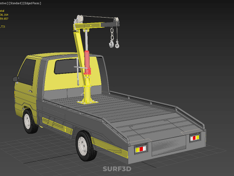 JACK CRANE LIFTER HAND CRANK WINCH HOIST TOW TRUCK PICKUP TOWING 3D 모델