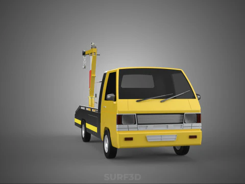 HYDRAULIC JACK CRANE LIFTING MANUAL WINCH HOIST TOW TRUCK PICKUP 3D Model