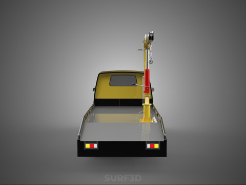HYDRAULIC JACK CRANE LIFTING MANUAL WINCH HOIST TOW TRUCK PICKUP 3D Модель