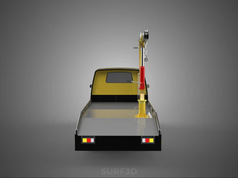 HYDRAULIC JACK CRANE LIFTING MANUAL WINCH HOIST TOW TRUCK PICKUP 3D Model